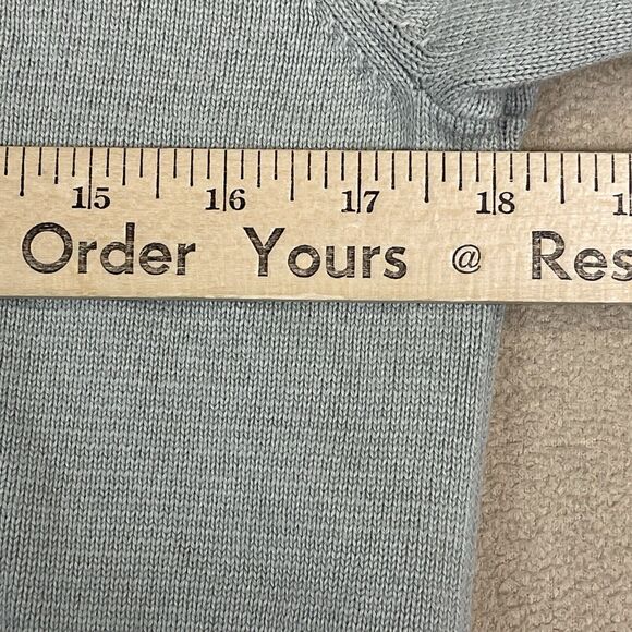 Buck‎ Mason Sweater Mens S Mint Slim Fit Crew Neck Jersey Knit Ribbing Hem - Picture 5 of 11